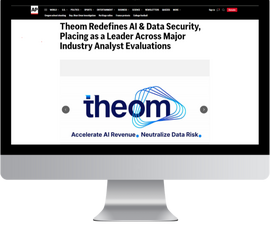 Theom Press Release Mockup of the Theom analyst press release