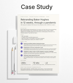 Baker Hughes Rebrand Case Study Mockup of the Baker Hughes Rebrand case study