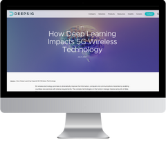 DeepSig Blog Post Mockup of the DeepSig blog post